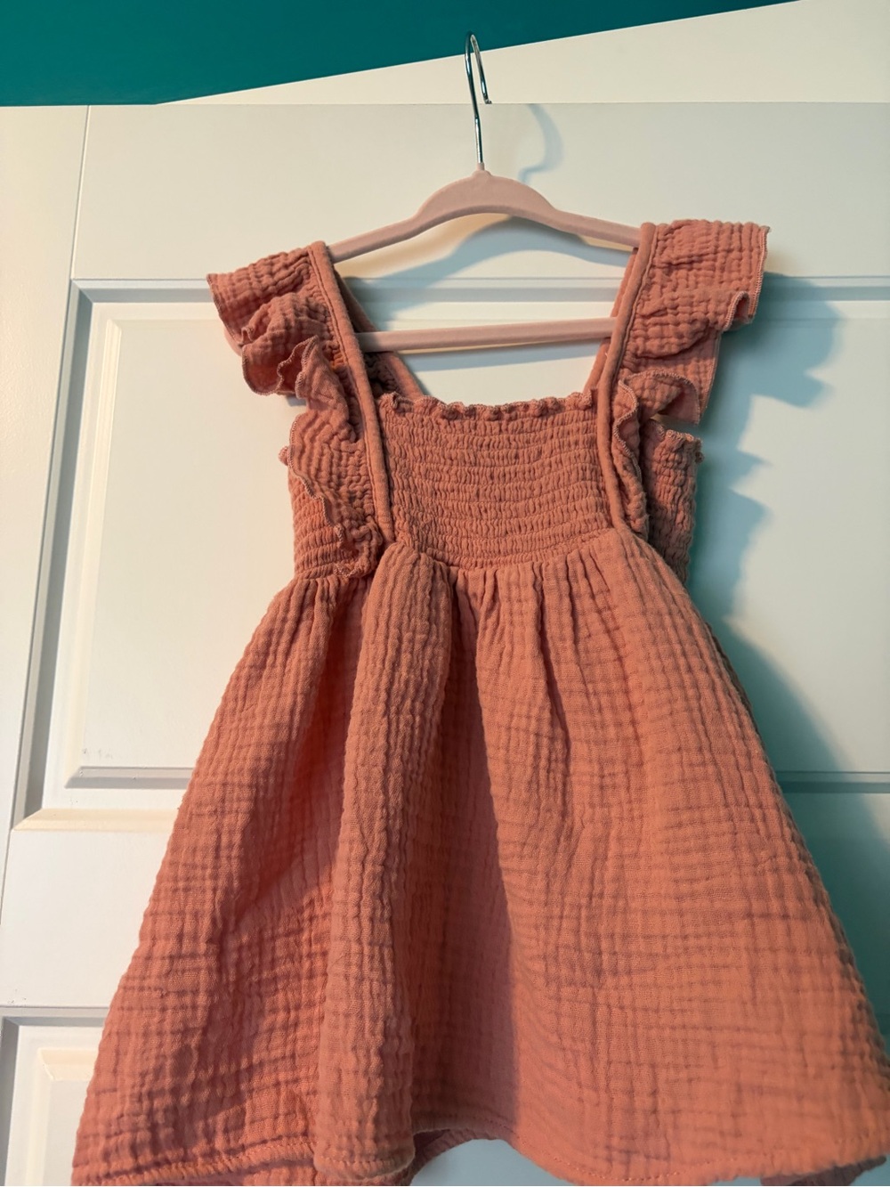Smocked Ruffle Sundress for Girls - Dusty Rose